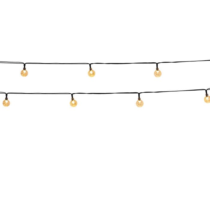 Guirlande lumineuse solaire extérieure - LUMISKY - FESTY WHITE - 20 globes LED - Blanc chaud - 5,8 m