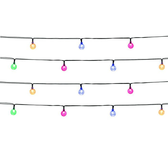 Guirlande lumineuse solaire extérieure - LUMISKY - FESTY COLOR - 20 globes LED - Multicolore - 5,8 m