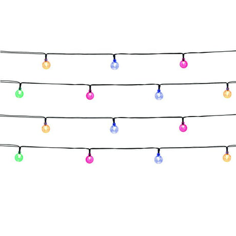 Guirlande lumineuse solaire extérieure - LUMISKY - FESTY COLOR - 20 globes LED - Multicolore - 5,8 m