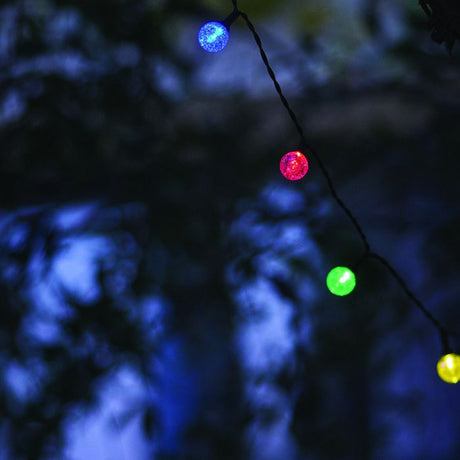 Guirlande lumineuse solaire extérieure - LUMISKY - FESTY COLOR - 20 globes LED - Multicolore - 5,8 m
