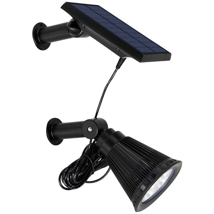 Spot solaire projecteur 2 en 1 ŕ piquer ou ŕ fixer - LUMISKY - SPIKY AWAY W34 - H42 cm - LED blanc