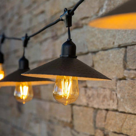 Guirlande extérieure - LUMISKY - VINTY LIGHT CONNECTABLE - 10 ampoules LED filament E27 - Blanc chaud- 6 m