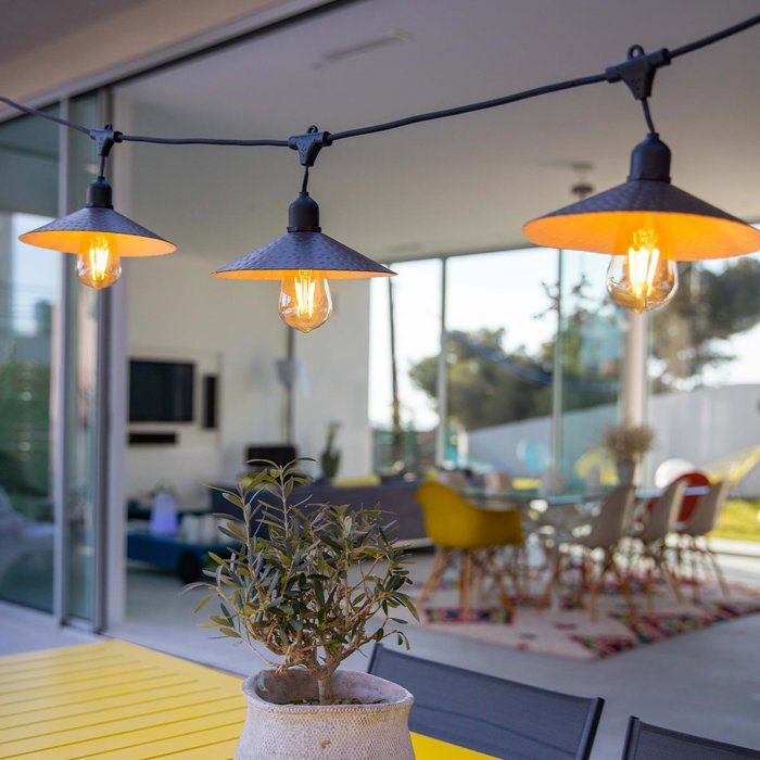 Guirlande extérieure - LUMISKY - VINTY LIGHT CONNECTABLE - 10 ampoules LED filament E27 - Blanc chaud- 6 m