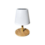 Lampe de table solaire et rechargeable - LUMISKY - STANDY MINI WOOD SOLAR - H25 cm - LED blanc chaud et blanc dimmable