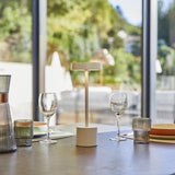 Lampe de table sans fil - LUMISKY - ROBY WHITE - H30 cm - Touch en aluminium - Blanc mat - LED
