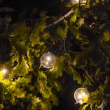 PARTY CLEAR SOLAR Guirlande lumineuse solaire - 10 globes transparents - LED blanc chaud - 5.90m - 8 modes