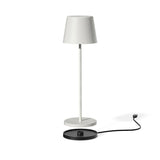 Lampe de table sans fil - LUMISKY - KELLY WHITE - Aluminium blanc - LED blanc dimmable - Rechargeable - H38 cm
