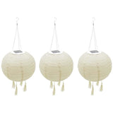 Suspension solaire LED - LUMISKY - HIMALAYA - Ø30cm - Beige, creme et mariage festif - Autonomie 8h