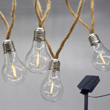 Guirlande lumineuse solaire - LUMISKY - FANTASY CORD SOLAR - 7.50 m - Corde 10 ampoules transparentes - LED blanc chaud