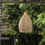Suspension solaire - LUMISKY - HOLIDAY - H42 cm - Boheme naturel style vannerie tressée - LED blanc chaud