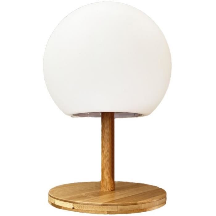 Lampe de table sans fil LUMISKY - pied en bambou extensible - LED blanc chaud/blanc LUNY