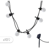 Guirlande lumineuse solaire - LUMISKY - PARTY MILKY SOLAR - 5.70 m - 8 modes - 10 globes blanc chaud LED