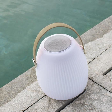 Lampe enceinte bluetooth sans fil - LUMISKY - MINI MAY PLAY - H23 cm - LED blanc et multicolore dimmable