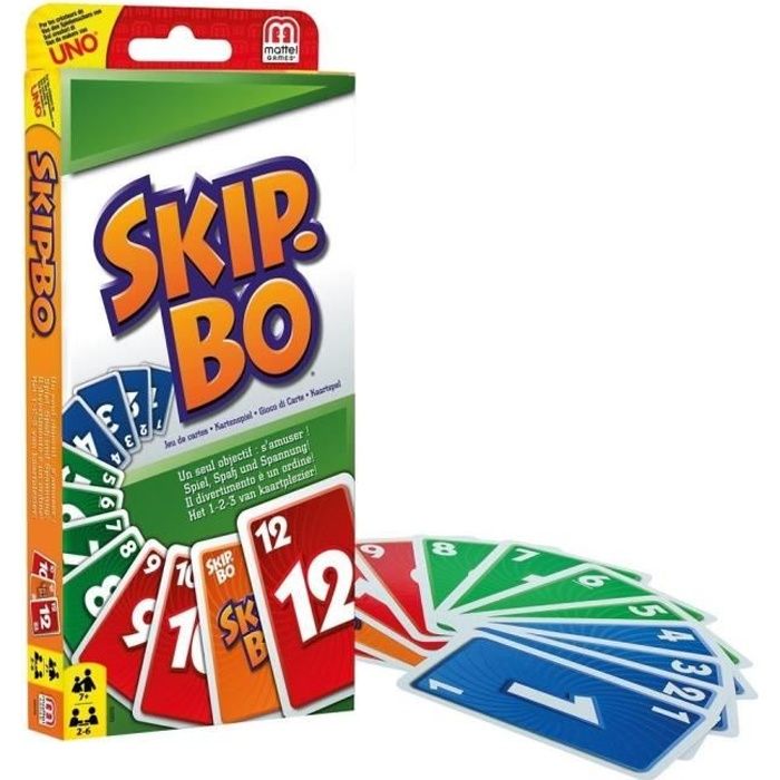 Mattel Games - Skip Bo - Jeu de Cartes Famille - 7 ans et + 52370