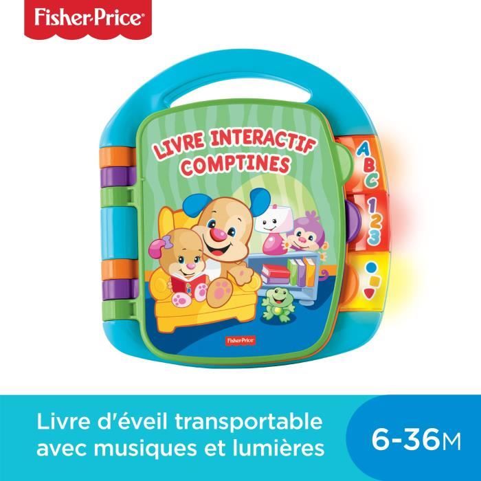 Fisher-Price - Livre Interactif Comptines - Livre bÈbÈ - 6 mois et + CDH39