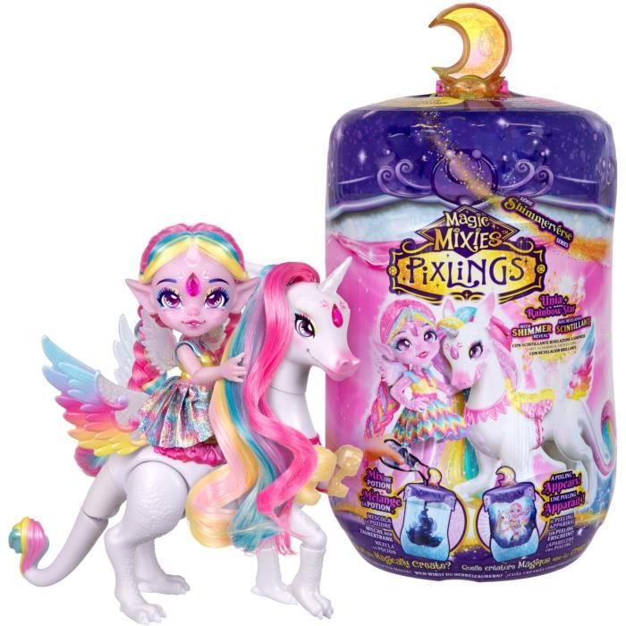 Poupée Pixling Unia et Cosmic - MAGIC MIXIES - Poupée et licorne en flacon, avec ingrédients