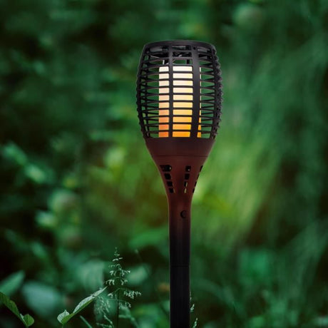 Torche solaire Maity Sun - Effet flamme - LED - H 80 cm - Blanc chaud - LUMI JARDIN