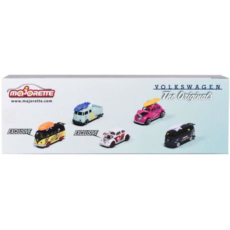 Coffret Cadeau The Originals 5 Véhicules - MAJORETTE - Modeles emblématiques rétro - Roues libres - Échelle 1/64 - Des 3 ans
