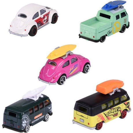 Coffret Cadeau The Originals 5 Véhicules - MAJORETTE - Modeles emblématiques rétro - Roues libres - Échelle 1/64 - Des 3 ans