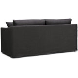 Canapé convertible - 3 places - MALTE - Tissu Gris Anthracite - 187 x 97 x 86 cm - HEXAGONE