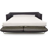 Canapé convertible - 3 places - MALTE - Tissu Gris Anthracite - 187 x 97 x 86 cm - HEXAGONE