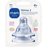 Tétine MAM anatomique en silicone - Débit 3 rapide - Lot de 2
