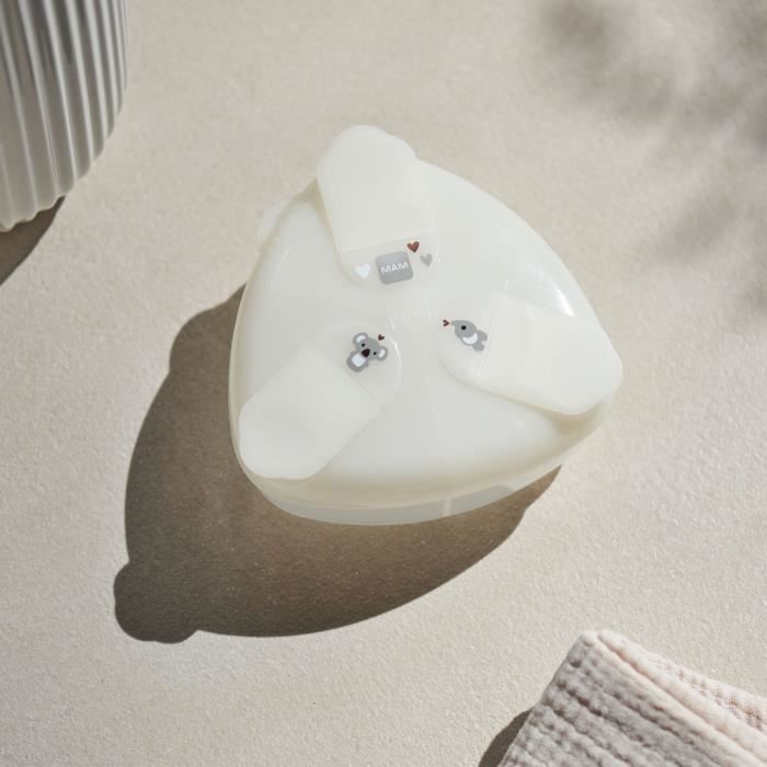 MAM Accessoires pour Biberons Boîte Doseuse de Lait Ivoire