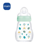 MAM Biberon Verre - 170ml - Bleu - Tétine Débit 1
