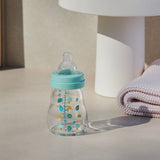 MAM Biberon Verre - 170ml - Bleu - Tétine Débit 1