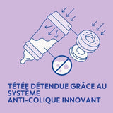 Lot de 2 Biberons - MAM - Easy Start - Anti-colique Classique - 320 ml - Tétine débit 3 - Menthe + Coton