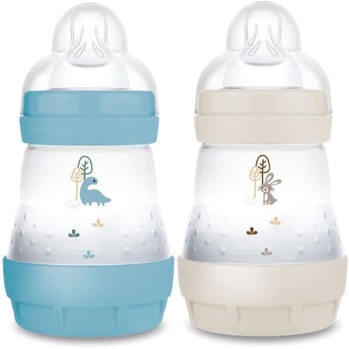 Set of 2 Baby Bottles - MAM - Easy Start - Anti-colic - 160 ml - Teat flow 1 - Ocean + Sand