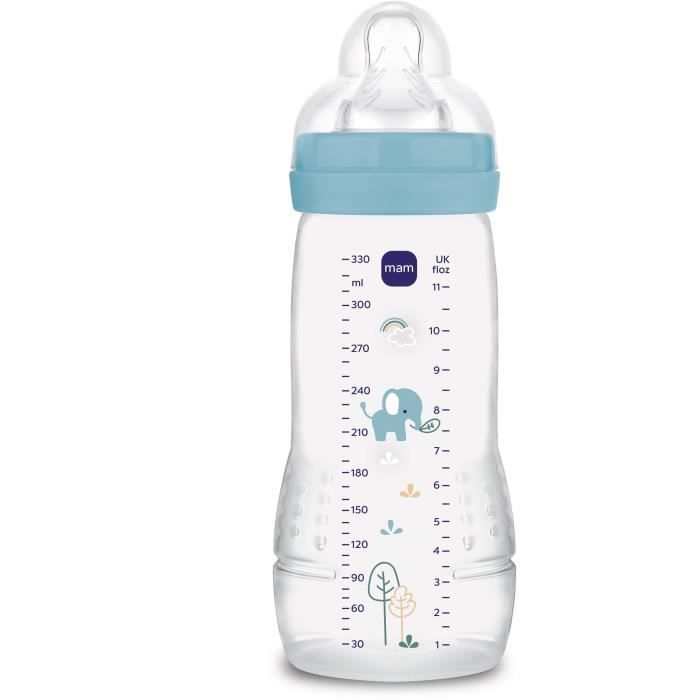Biberon - MAM BABY - Easy Active - +6 mois - 330 ml - Tétine débit X - Ocean