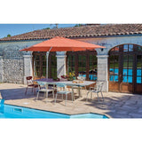 Table de jardin - Ovale - Creme - Aluminium - 18/12 personnes - 80 / 230 / 280 x 110 cm - Manta - PROLOISIRS