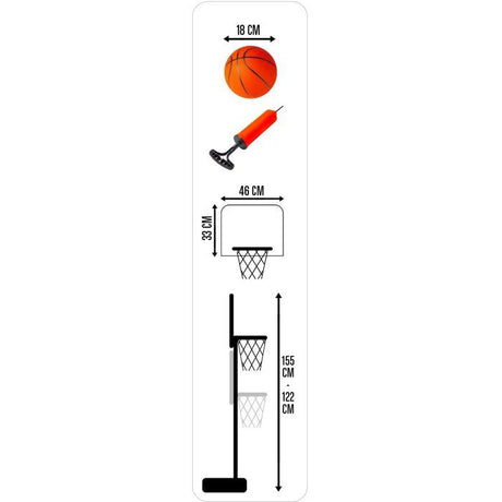 Panier de basket enfant - MARVEL - Réglable sur pied 155 cm