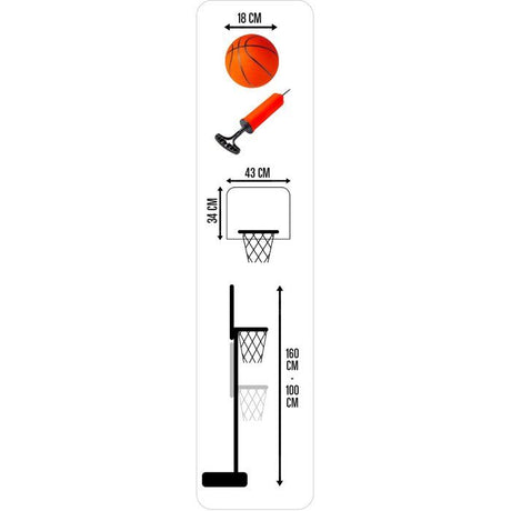 Panier de basket - MARVEL - Iron Man - Réglable avec sons et lumieres - 100-160 cm