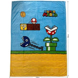 Couverture Sherpa - MARIO BROS - Vintage - 100 x 150 cm