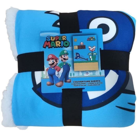 Couverture Sherpa - MARIO BROS - Vintage - 100 x 150 cm