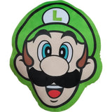 Coussin 3D - MARIO BROS - Visage Luigi - Microfibre - 40 cm