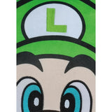 Coussin 3D - MARIO BROS - Visage Luigi - Microfibre - 40 cm