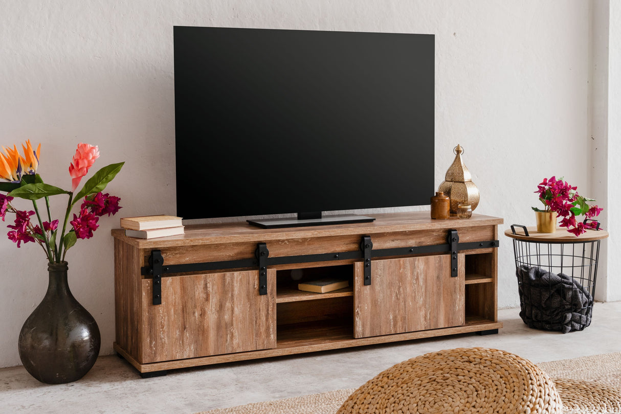 Meuble TV - MARRAKESCH - Chene - 160 x 50 x 40 cm