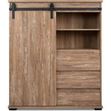 Buffet - MARRAKESCH 53A - Chene - 1 porte - 3 tiroirs - Style industriel-loft