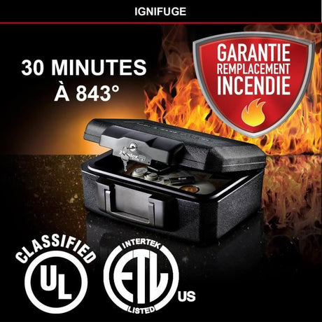 Coffre-fort ignifugé Master Lock L1200 - Protection des supports multimédias - Verrouillage a clé