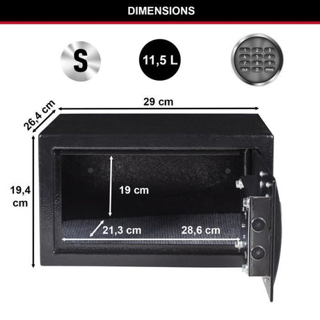 Coffre-fort MASTER LOCK X041ML 11L - Serrure Electronique - Idéal pour Bijoux, Papiers d'Identite