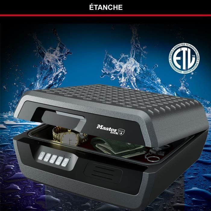 Malette de Sécurité Anti feu - MASTER LOCK - CHW30300EURHRO - Ignifuge et Etanche - Large 10L - Combinaison Electronique