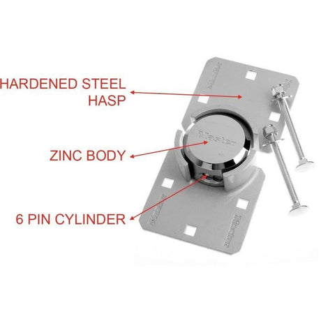 Cadenas pour Porte de Camionnettes - MASTER LOCK - 736EURD - Cadenas Rond + Moraillon