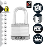 Lot de 3 Cadenas a clés MASTER LOCK M5EURTRILF - Tres Haute Sécurité - Acier Laminé - Anse M