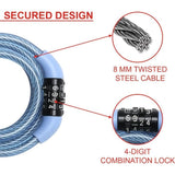 MASTER LOCK Cable Antivol Vélo [1,2 m Câble] [Combinaison] [Extérieur] [Couleur Aléatoire] 8143EURDPROCOL