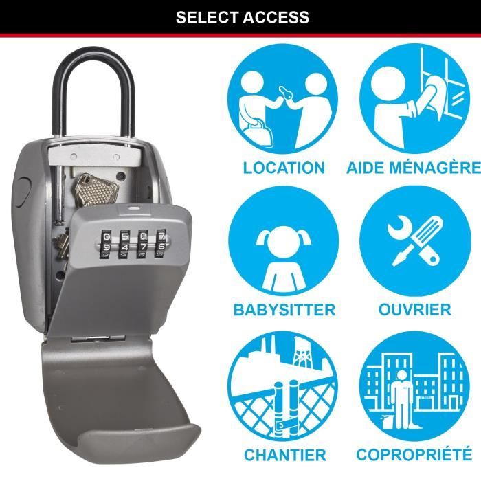 MASTER LOCK Boite a clés sécurisée [Sécurité renforcée] [Avec anse] - 5414EURD - Select Access Partagez vos clés en toute sécurité