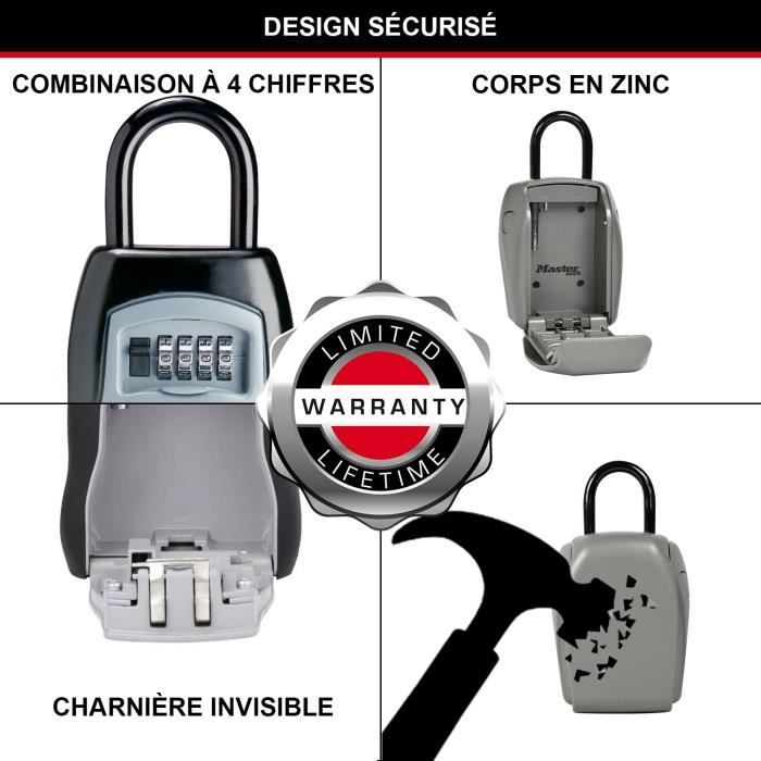 MASTER LOCK Boite a clés sécurisée [Sécurité renforcée] [Avec anse] - 5414EURD - Select Access Partagez vos clés en toute sécurité
