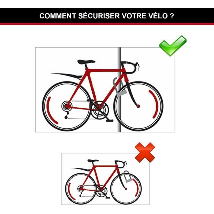 Antivol Vélo U - MASTER LOCK - 8279EURDPRO - Acier Cémenté, Clé, Certifié